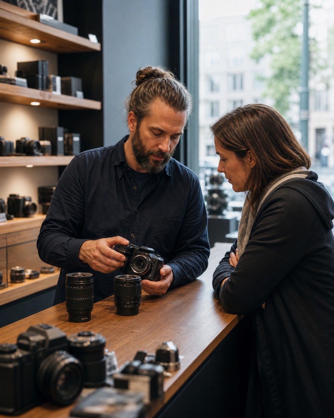 Persönliche Beratung in einem regionalen Fotofachgeschäft