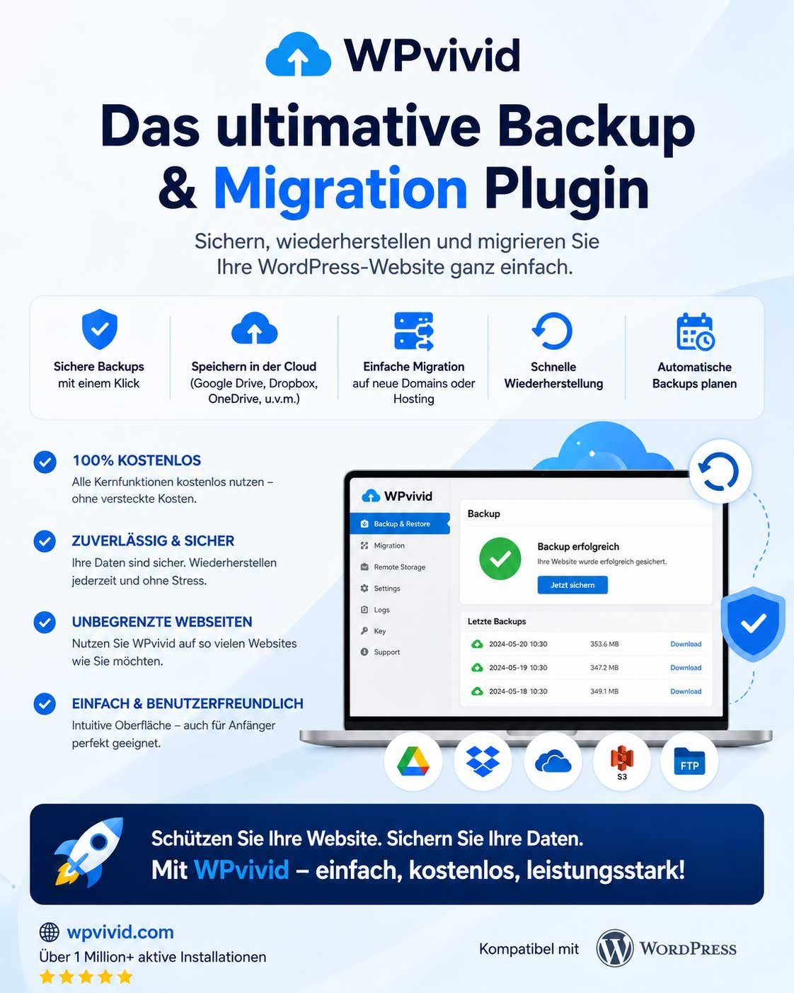 WPvivid Backup und Migration für WordPress